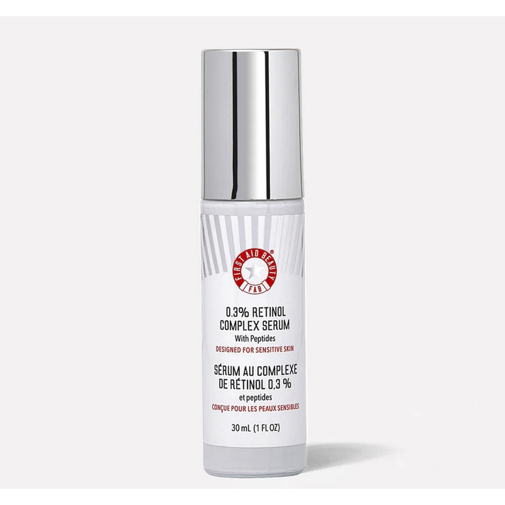 New First Aid Beauty 0.3% Retinol Complex Serum 1 Fl Oz, boxed